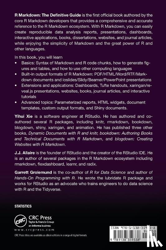 Xie, Yihui (RStudio, Allaire, J.J., Grolemund, Garrett - R Markdown