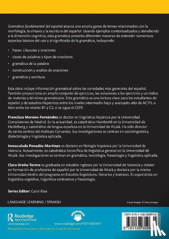 Moreno-Fernandez, Francisco, Penades-Martinez, Inmaculada, Urena-Tormo, Clara (La Universidad de Alcala - Gramatica fundamental del espanol