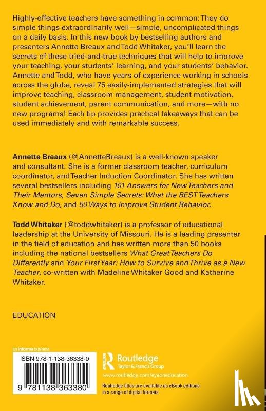 Breaux, Annette, Whitaker, Todd (Indiana State University - 75 Ways to Be a Better Teacher Tomorrow