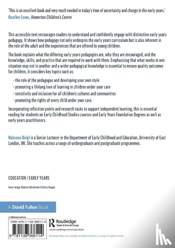 Beigi, Ruksana (University of East London - Early Years Pedagogy in Practice