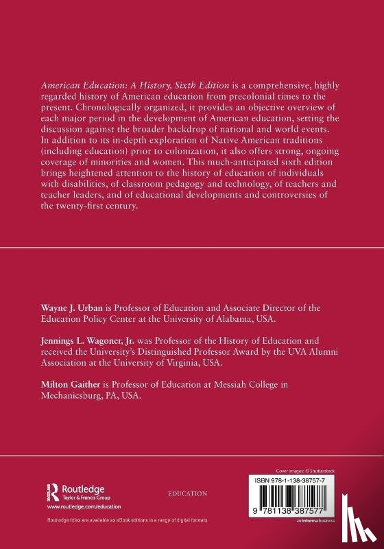 Urban, Wayne J. (University of Alabama, Wagoner, Jr., Gaither, Milton - American Education