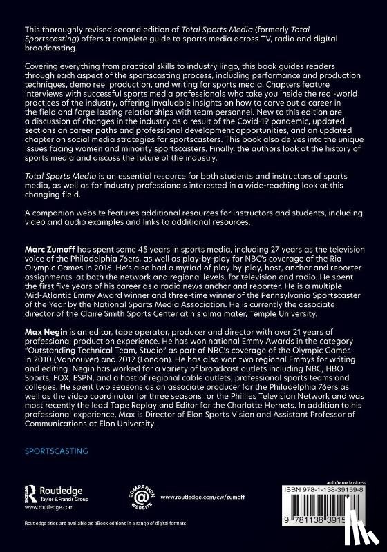 Zumoff, Marc (Comcast Sportsnet–Television Voice of the Philadelphia 76ers, Negin, Max (Elon University - Total Sports Media