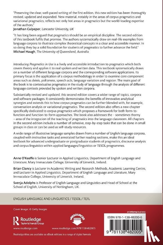 O'Keeffe, Anne, Clancy, Brian, Adolphs, Svenja - Introducing Pragmatics in Use