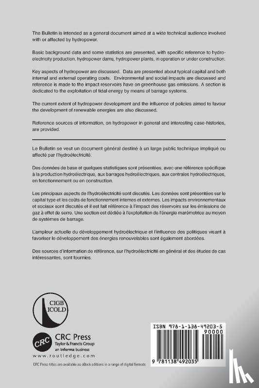 - Dams for Hydroelectric Energy Barrages pour l’Energie Hydroelectrique