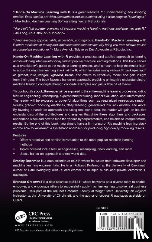 Boehmke, Brad, Greenwell, Brandon M. (University of Cincinnati - Hands-On Machine Learning with R