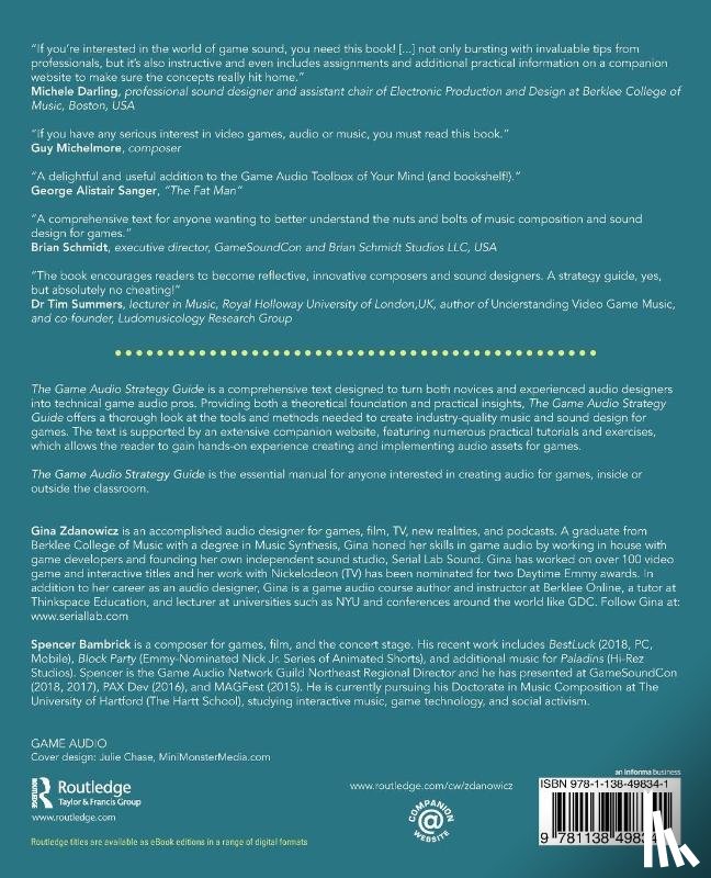 Zdanowicz, Gina, Bambrick, Spencer - The Game Audio Strategy Guide