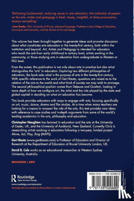  - Art, Artists and Pedagogy