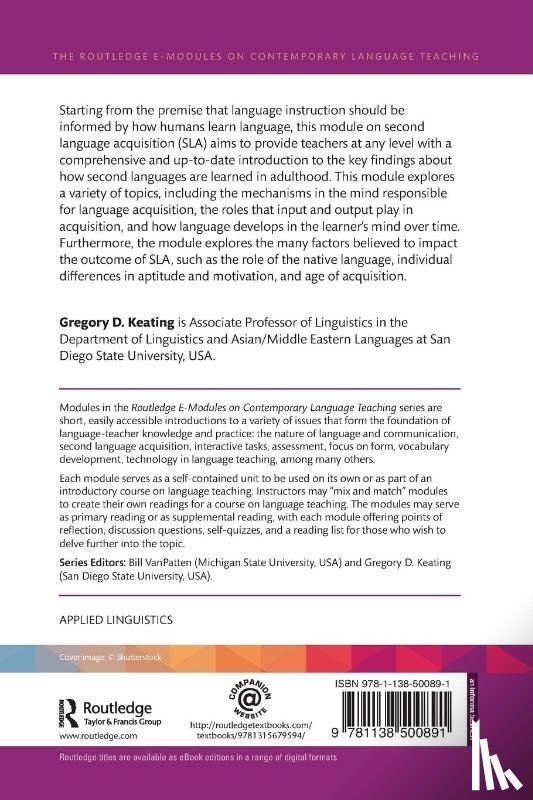 Keating, Gregory D. (San Diego State University - Second Language Acquisition