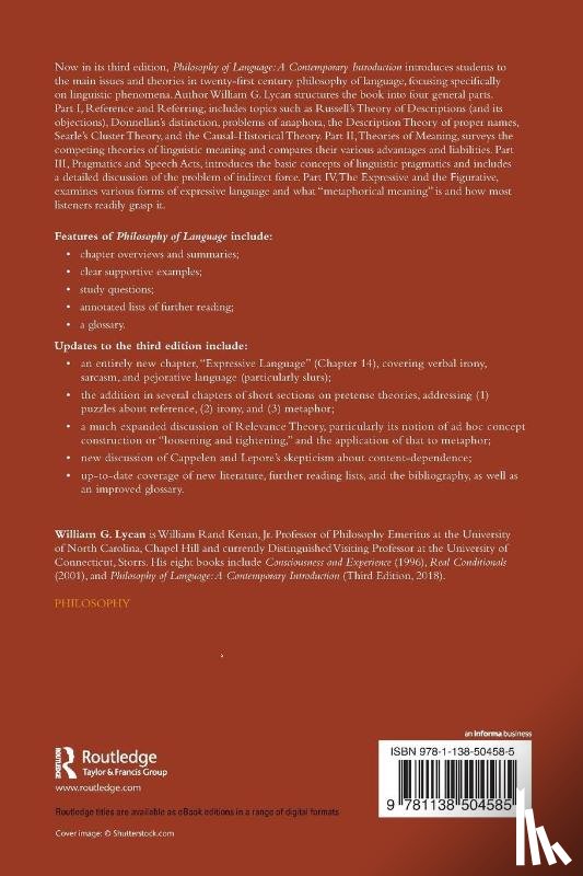 Lycan, William G - Philosophy of Language