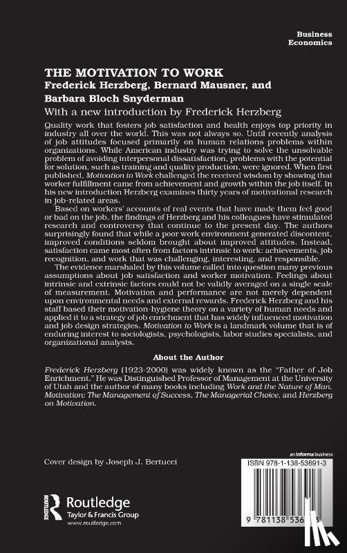 Herzberg, Frederick - Motivation to Work
