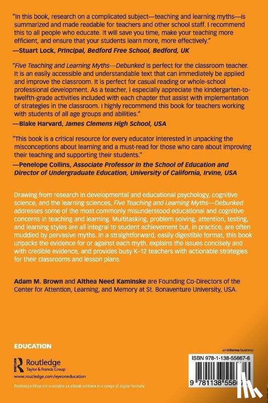 Brown, Adam M., Need Kaminske, Althea - Five Teaching and Learning Myths—Debunked
