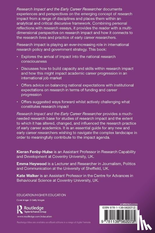  - Research Impact and the Early Career Researcher