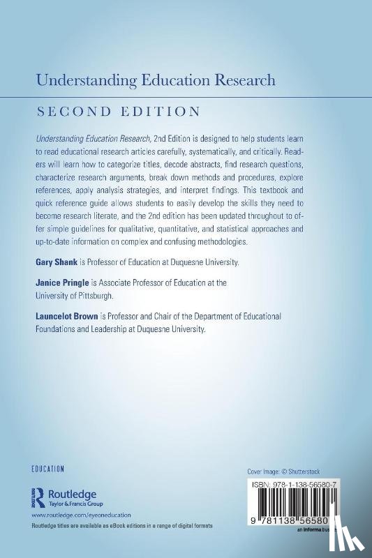 Shank, Gary, Pringle, Janice, Brown, Launcelot - Understanding Education Research