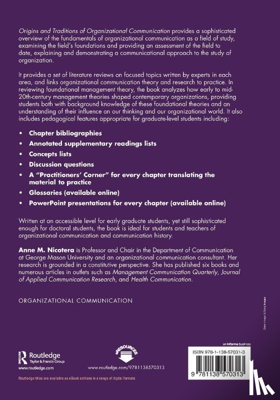  - Origins and Traditions of Organizational Communication