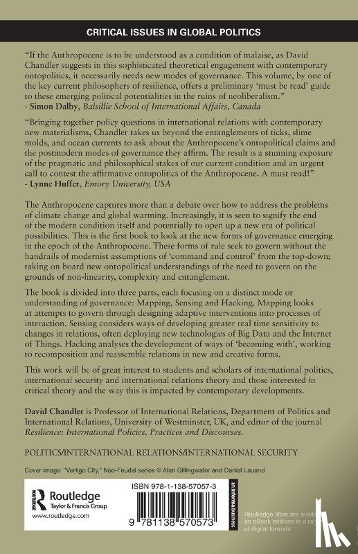 Chandler, David (University of Westminster - Ontopolitics in the Anthropocene