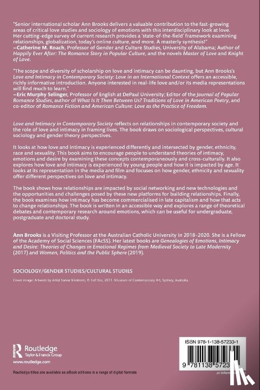 Brooks, Ann (Institute of Advanced Studies in the Humanities - Love and Intimacy in Contemporary Society