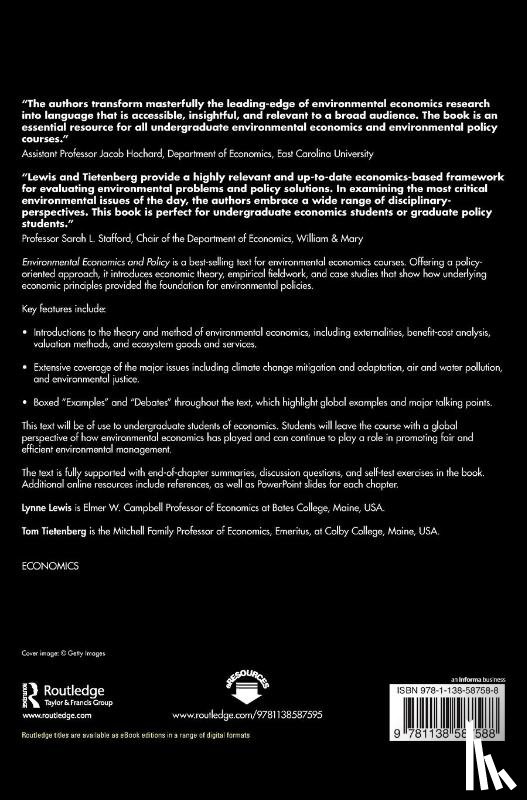 Lewis, Lynne, Tietenberg, Thomas - Environmental Economics and Policy