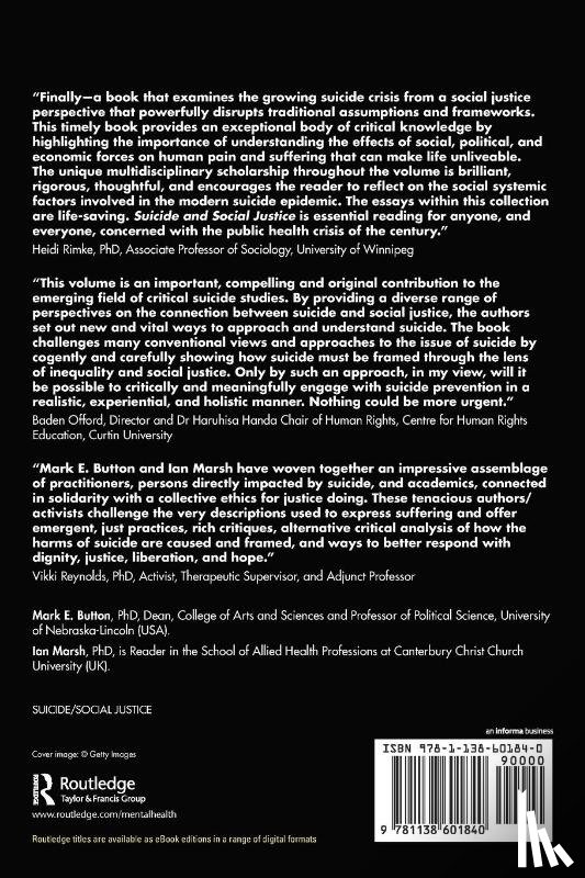  - Suicide and Social Justice