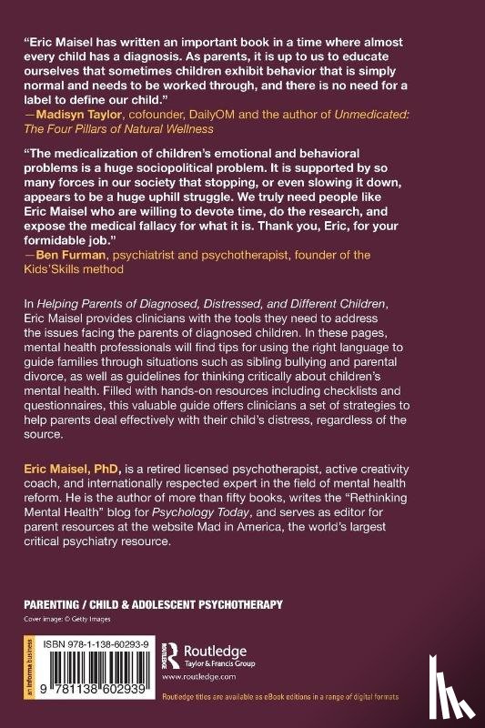 Maisel, Eric (Private practice - Helping Parents of Diagnosed, Distressed, and Different Children