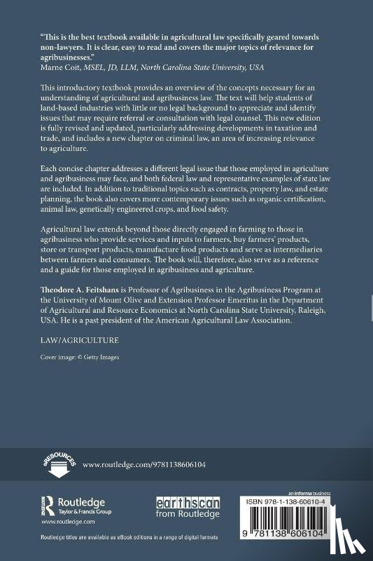 Feitshans, Theodore A. (North Carolina State University - Agricultural and Agribusiness Law