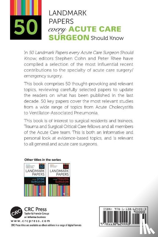  - 50 Landmark Papers Every Acute Care Surgeon Should Know