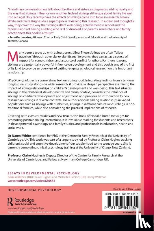 White, Naomi (University of Cambridge, Hughes, Claire (University of Cambridge - Why Siblings Matter
