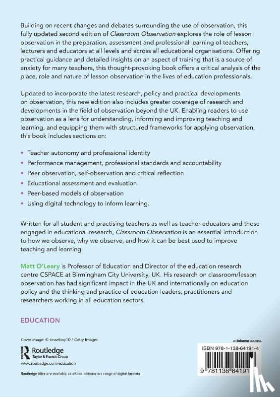 O'Leary, Matt (University of Wolverhampton - Classroom Observation