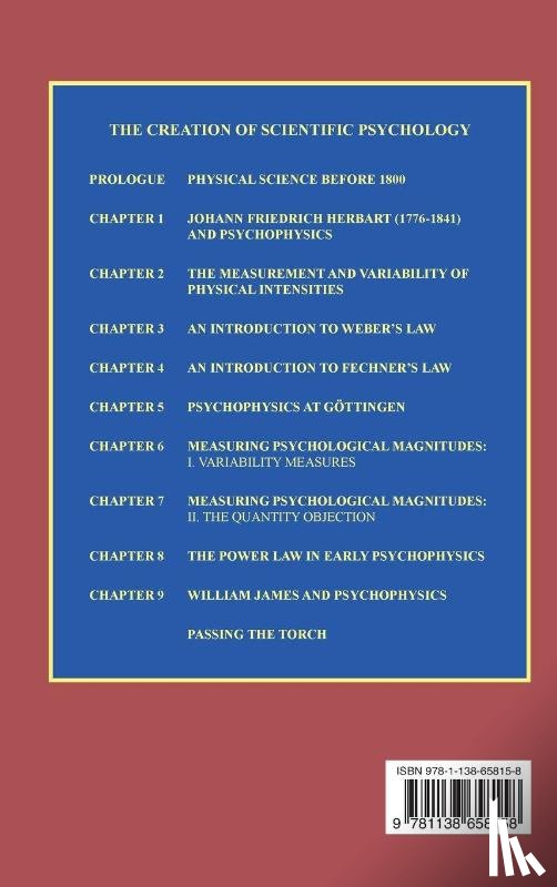 Murray, David J. (Queen’s University, Link, Stephen W. (McMaster University - The Creation of Scientific Psychology