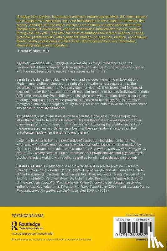 Usher, Sarah Fels (Private practice - Separation-Individuation Struggles in Adult Life