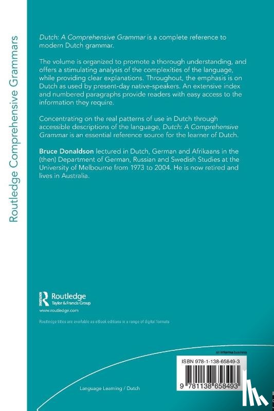 Donaldson, Bruce - Dutch: A Comprehensive Grammar