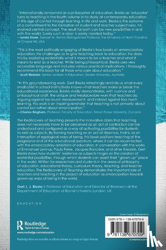 Biesta, Gert (Maynooth University - The Rediscovery of Teaching