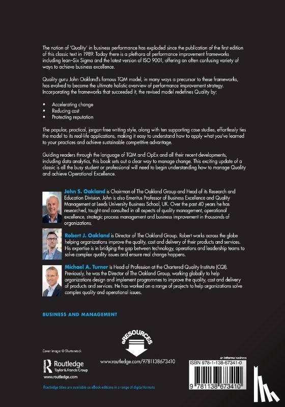 Oakland, John S., Oakland, Robert J., Turner, Michael A. - Total Quality Management and Operational Excellence
