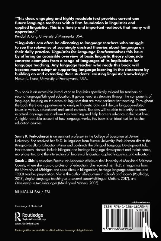 Park-Johnson, Sunny, Shin, Sarah J. (University of Maryland - Linguistics for Language Teachers