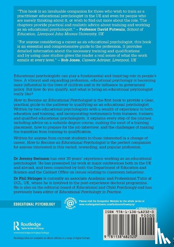 Swinson, Jeremy, Stringer, Phil (University College London - How to Become an Educational Psychologist