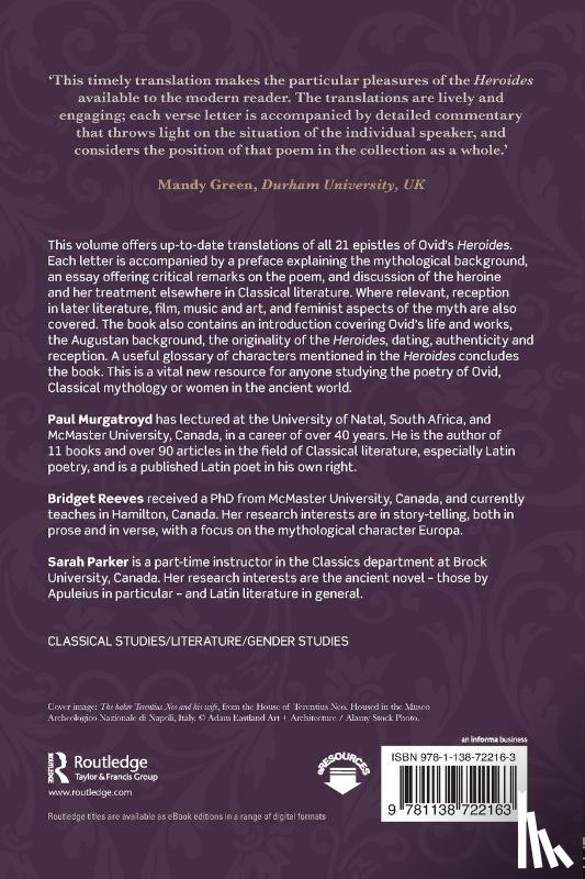 Murgatroyd, Paul, Reeves, Bridget, Parker, Sarah - Ovid's Heroides