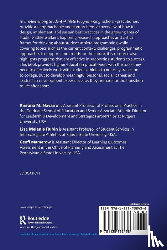 Navarro, Kristina M., Rubin, Lisa Melanie, Mamerow, Geoff - Implementing Student-Athlete Programming
