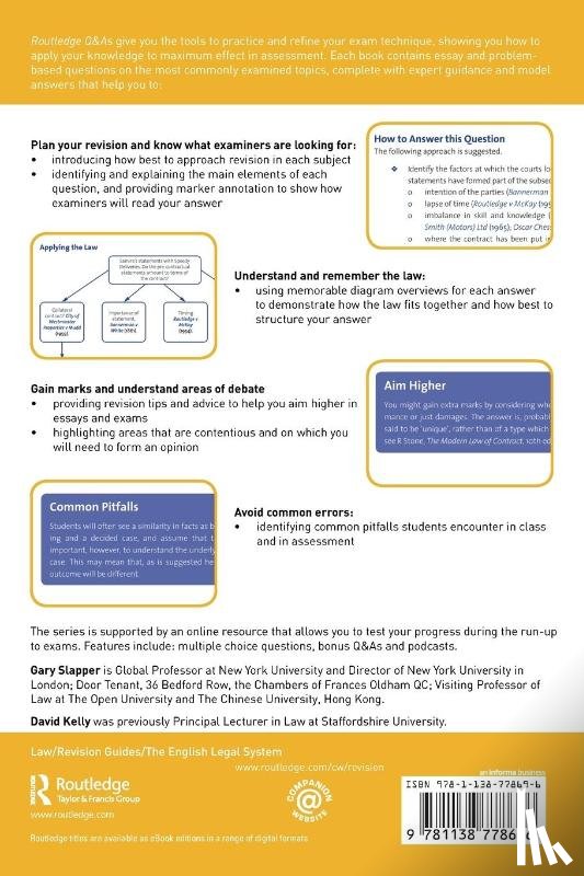 Slapper, Gary (The Open University, Kelly, David (Staffordshire University - Q&A English Legal System