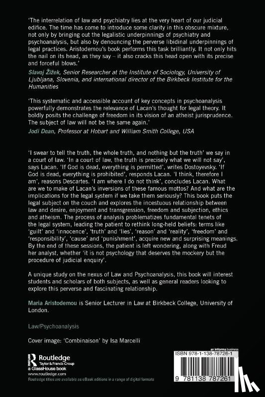 Aristodemou, Maria (Birkbeck College - Law, Psychoanalysis, Society