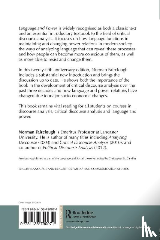 Fairclough, Norman (Emeritus Professor - Language and Power