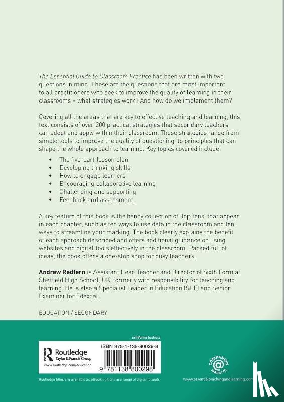 Redfern, Andrew (Sheffield High School - The Essential Guide to Classroom Practice
