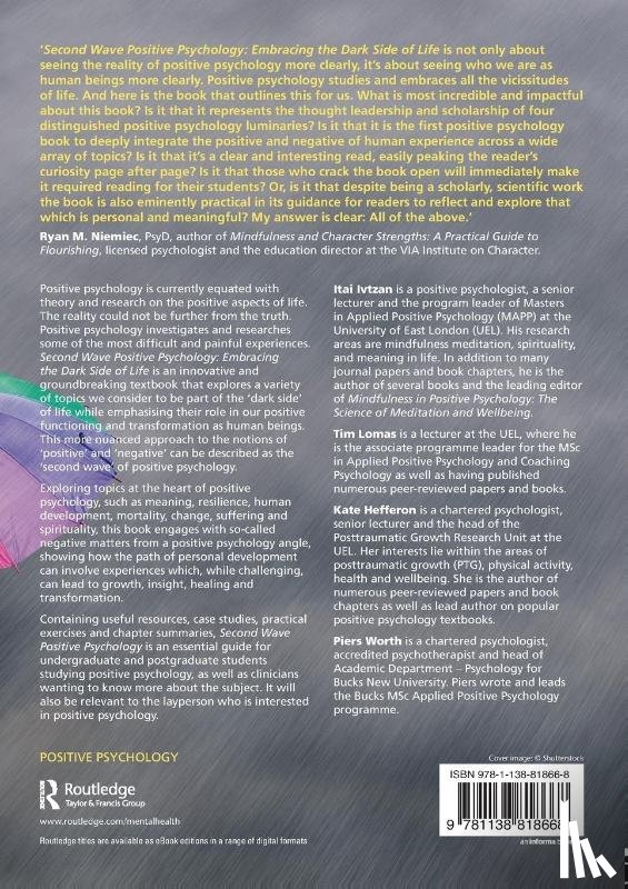 Ivtzan, Itai (senior lecturer, Lomas, Tim (lecturer at the University of East London, Hefferon, Kate (k.hefferon@uel.ac.uk Undeliverable Oct 20 - Case 01683108), Worth, Piers (Chartered Psychologist - Second Wave Positive Psychology