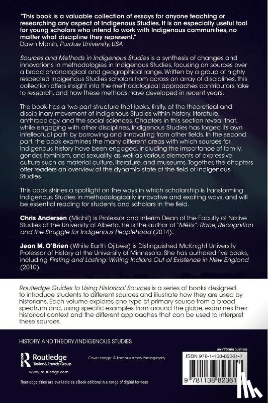  - Sources and Methods in Indigenous Studies