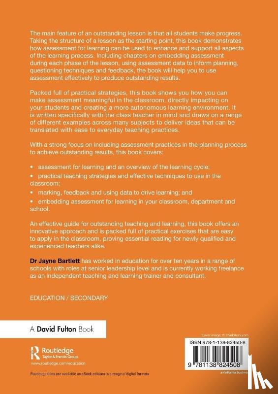 Bartlett, Jayne (Independent Trainer and Consultant - Outstanding Assessment for Learning in the Classroom