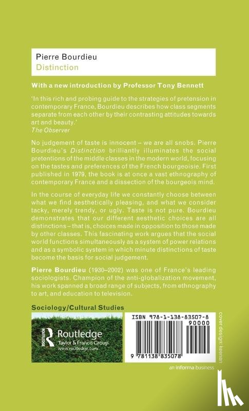 Bourdieu, Pierre - Distinction