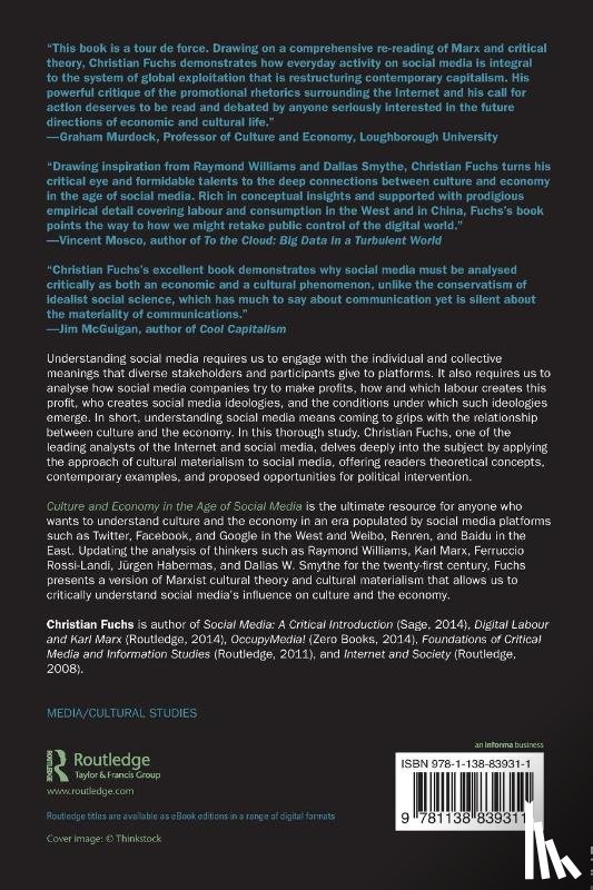Fuchs, Christian - Culture and Economy in the Age of Social Media