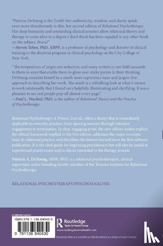 DeYoung, Patricia A. (Private practice - Relational Psychotherapy