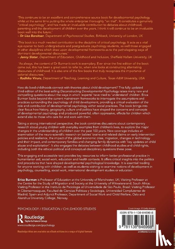 Burman, Erica (The University of Manchester - Deconstructing Developmental Psychology