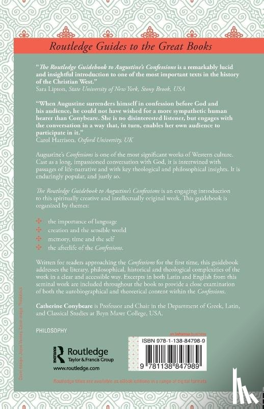 Conybeare, Catherine (Bryn Mawr College - The Routledge Guidebook to Augustine's Confessions