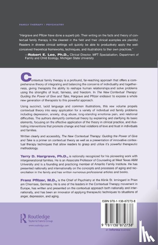 Hargrave, Terry D., Pfitzer, Franz - The New Contextual Therapy