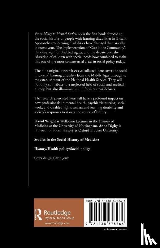  - From Idiocy to Mental Deficiency